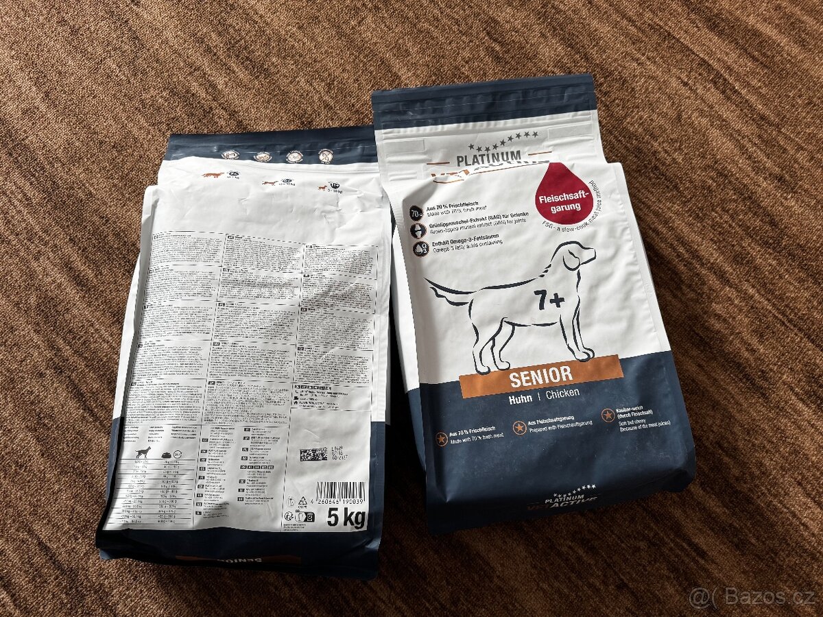 Granule Platinum VetActive senior 2x 5kg