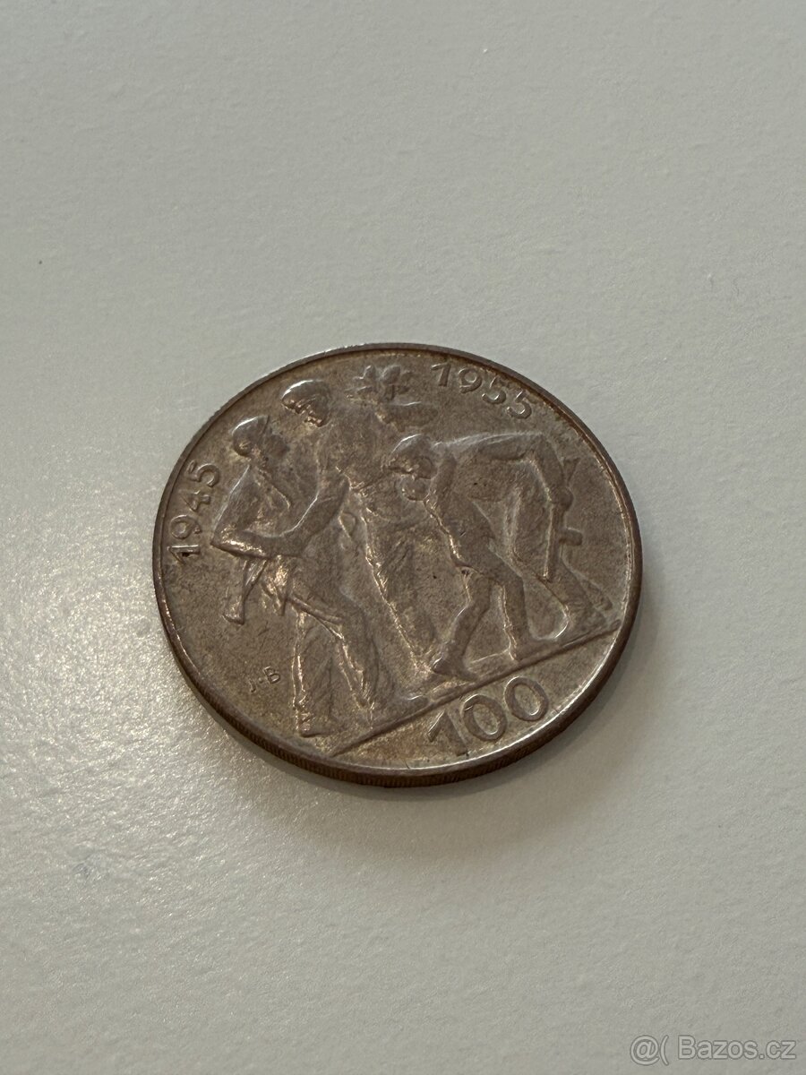100 Kčs - 10. výročí osvobození