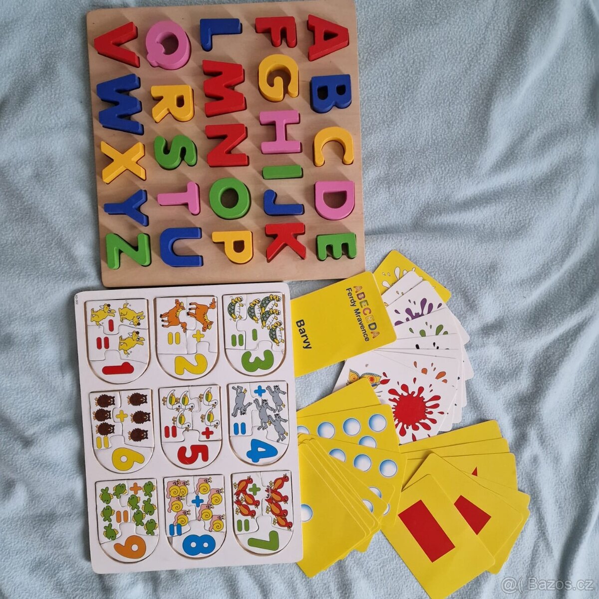 Dřevěná abeceda na desce, Abeceda Ferdy Mravence, Puzzle čís
