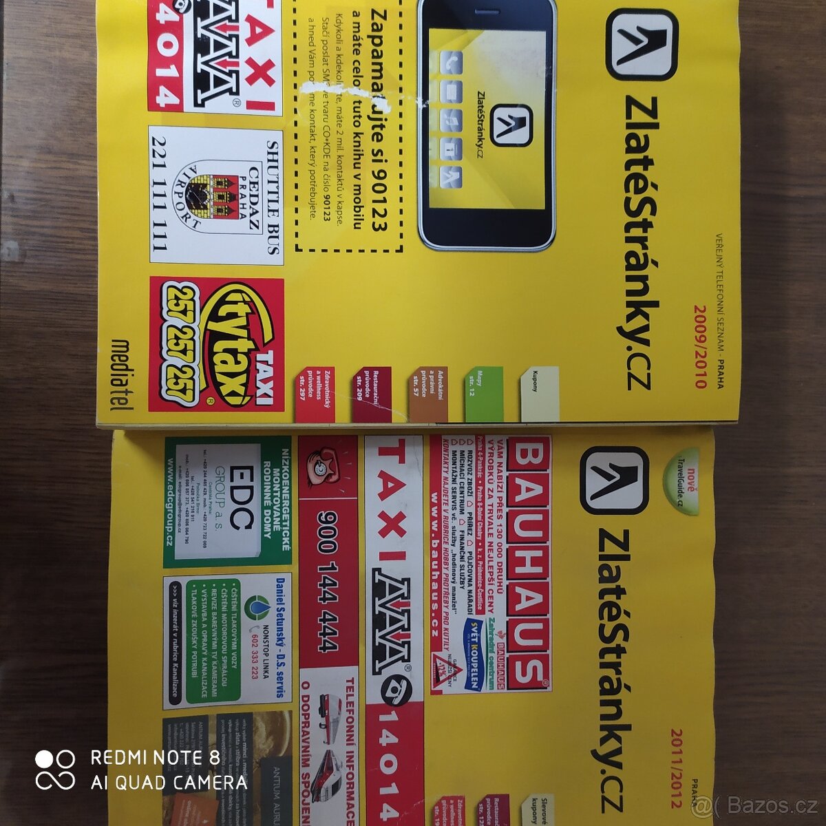 Zlaté stránky telefonní seznam Praha, Brno