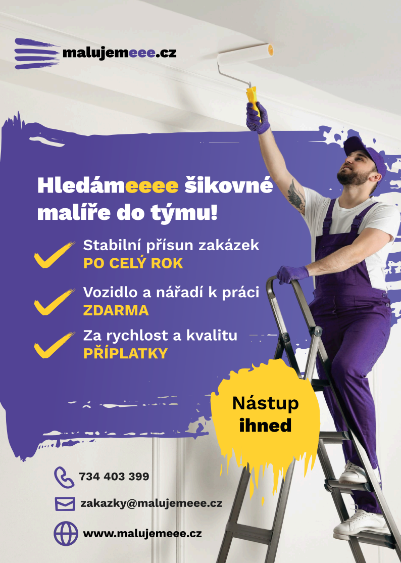 Hledáme malíře na IČO - Brno a okolí