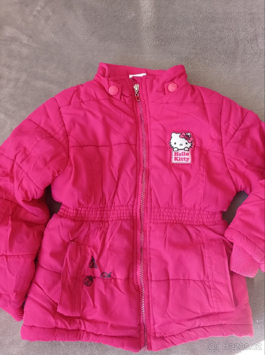 Zimní bunda s Hello Kitty, vel.110 (4-5let)