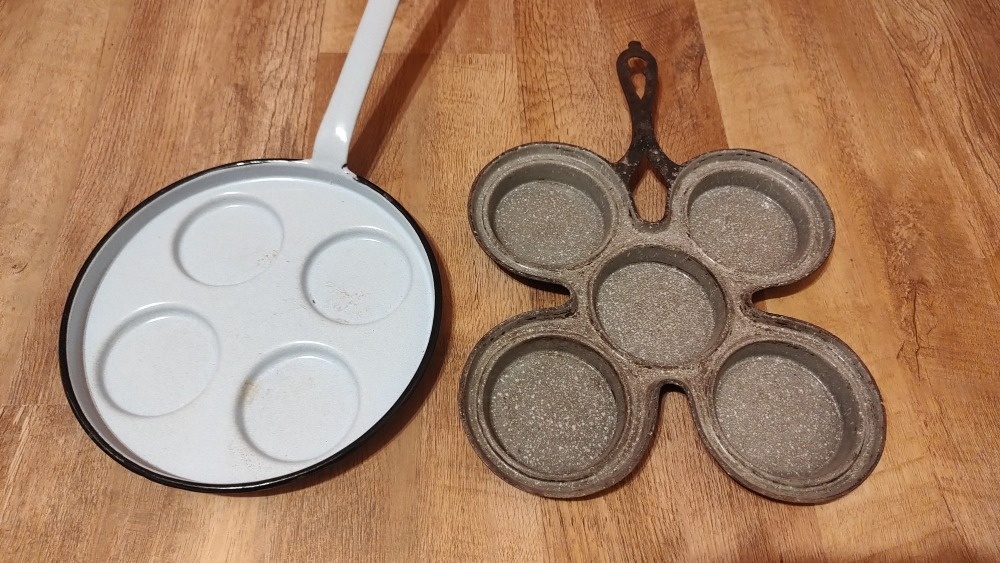 Historický lívanečník litinový a smaltovaný - Pěkný stav