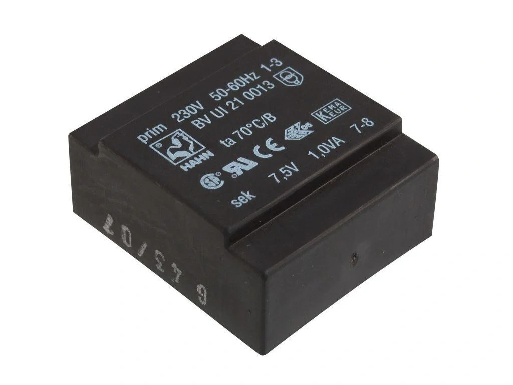 Transformátor 230V na 7,5V 1VA