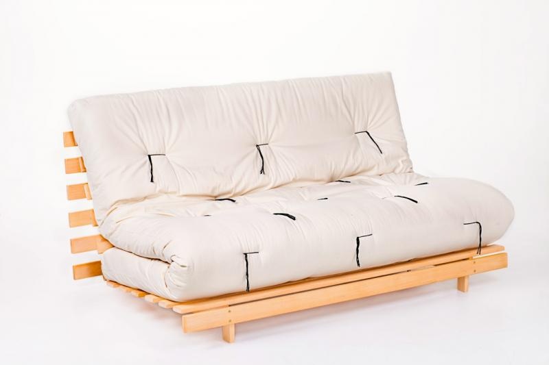 Futon rám pohovka/postel Tenno 150cm (dřevo buk)