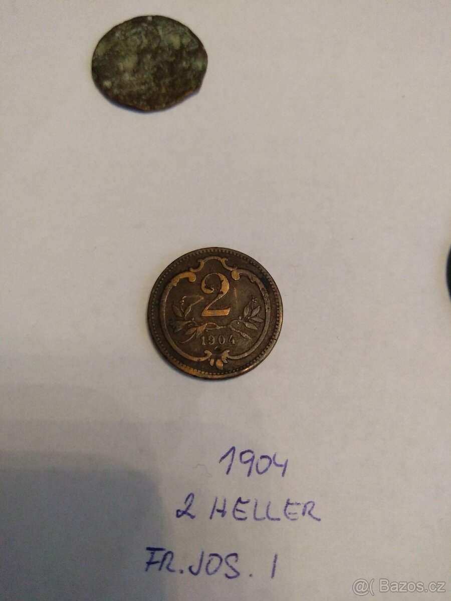Stará mince 2 heller františek josef I 1904