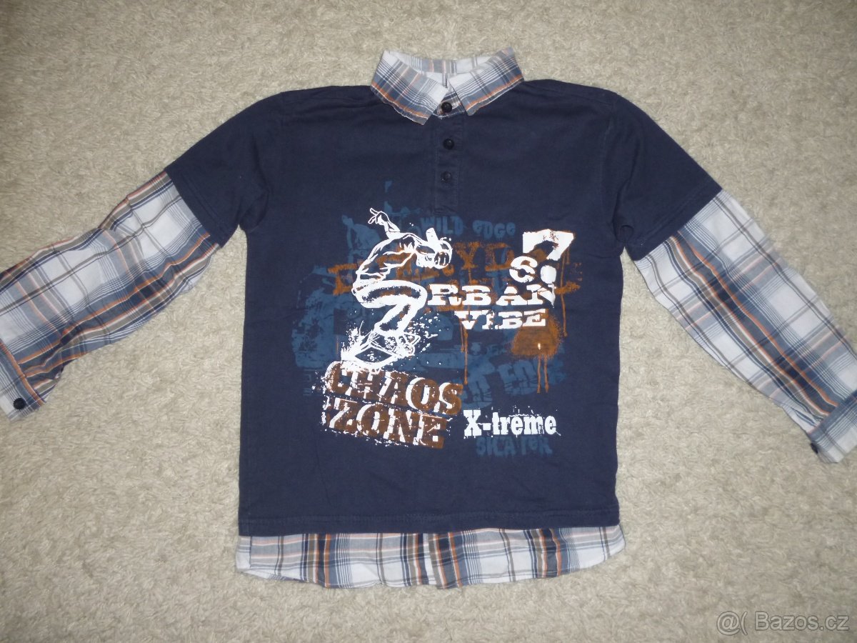 Triko dlouhý rukáv, vel. 128