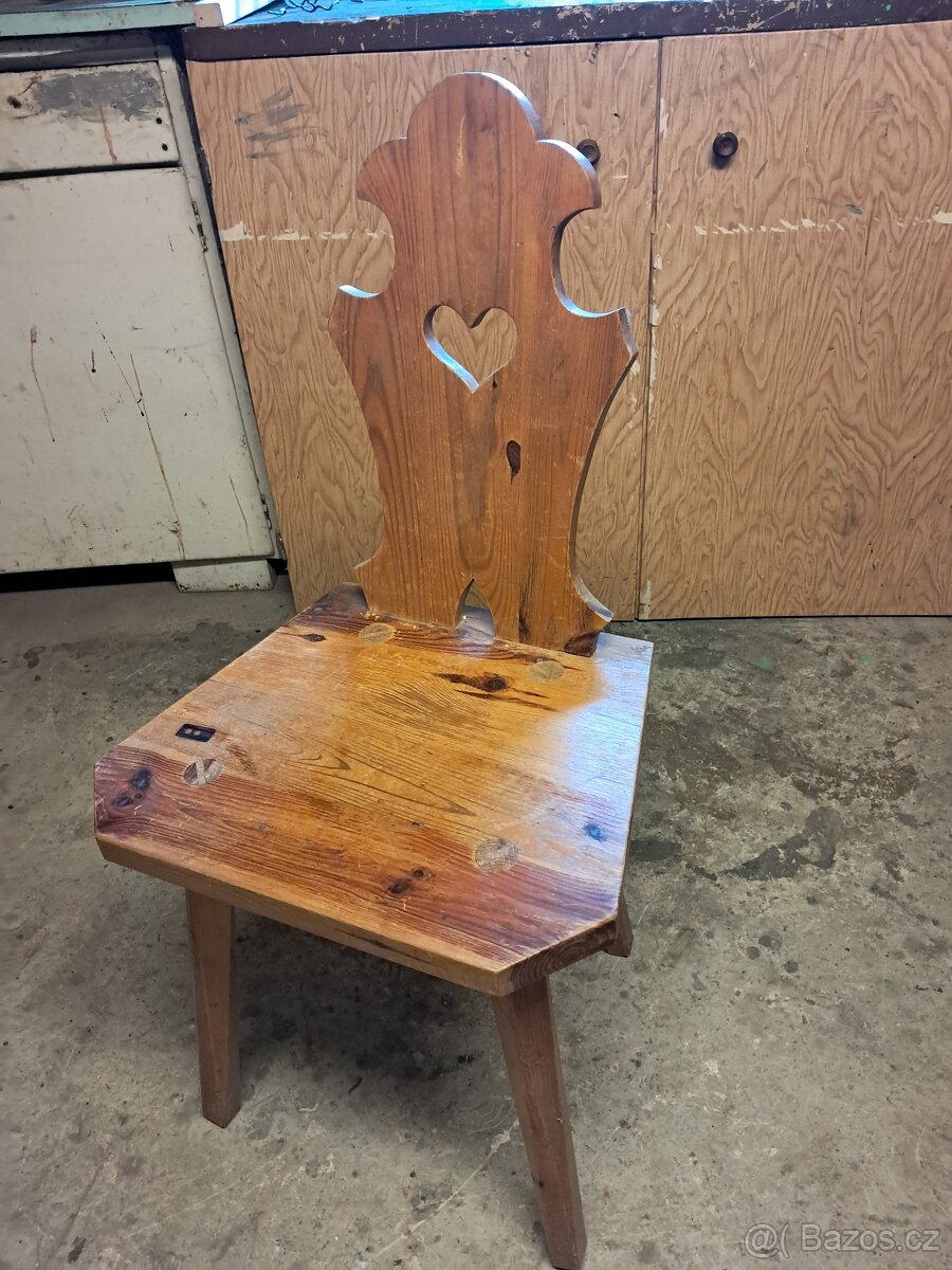 Prodam masivni selské zidle rucni prace