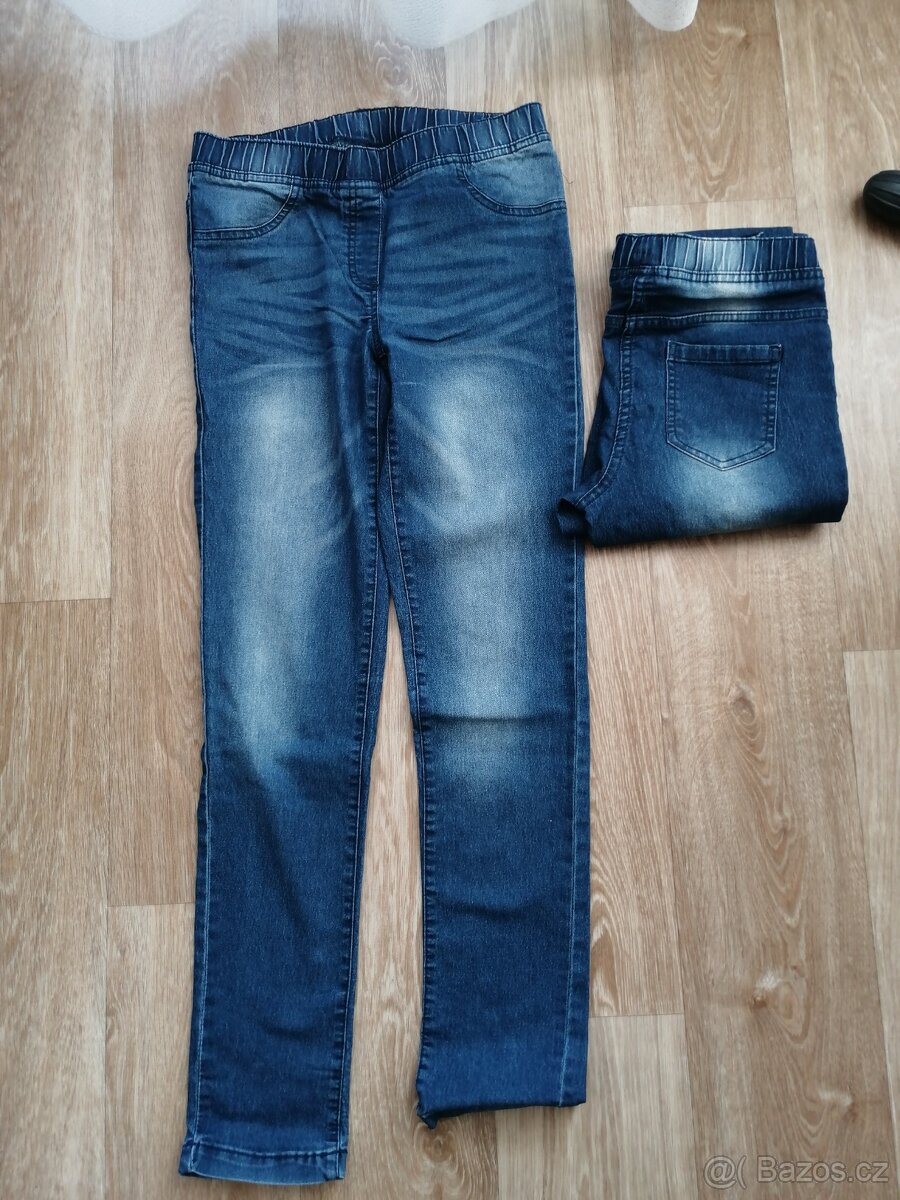 Dívčí džíny - džeginy 158 dvojčata Peperts