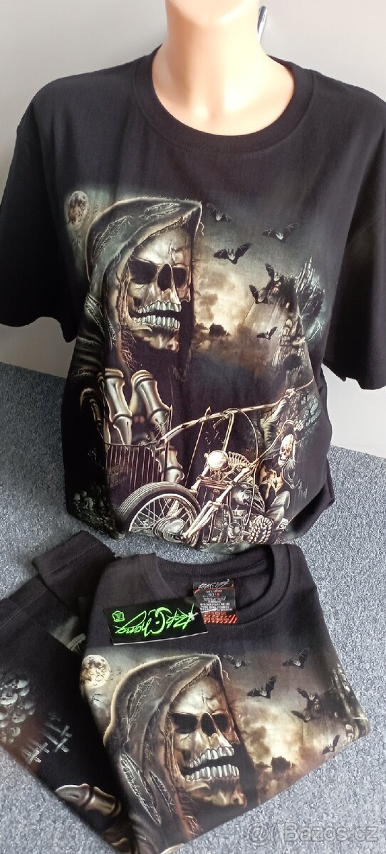 Nová trička zn."ROCK CHANG" vel.S - svítí ve tmě