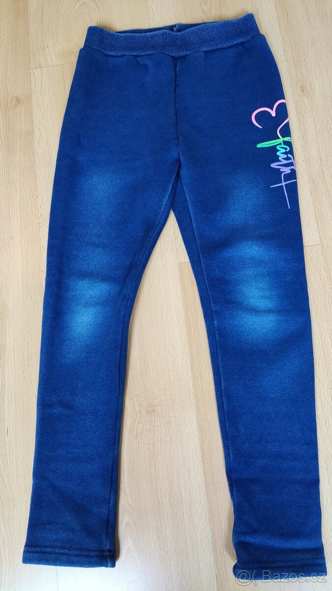 Dívčí zateplené ryflové legíny Kugo 146