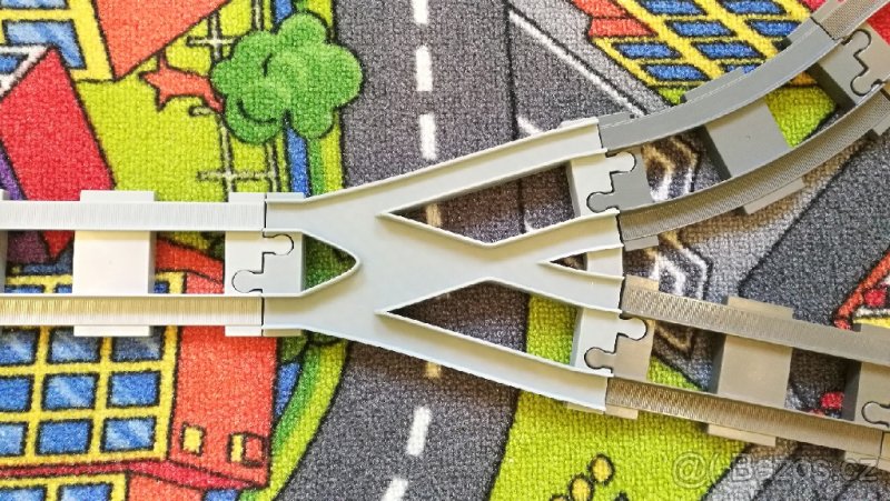 Duplo vlak, přechodová kolej 2:1