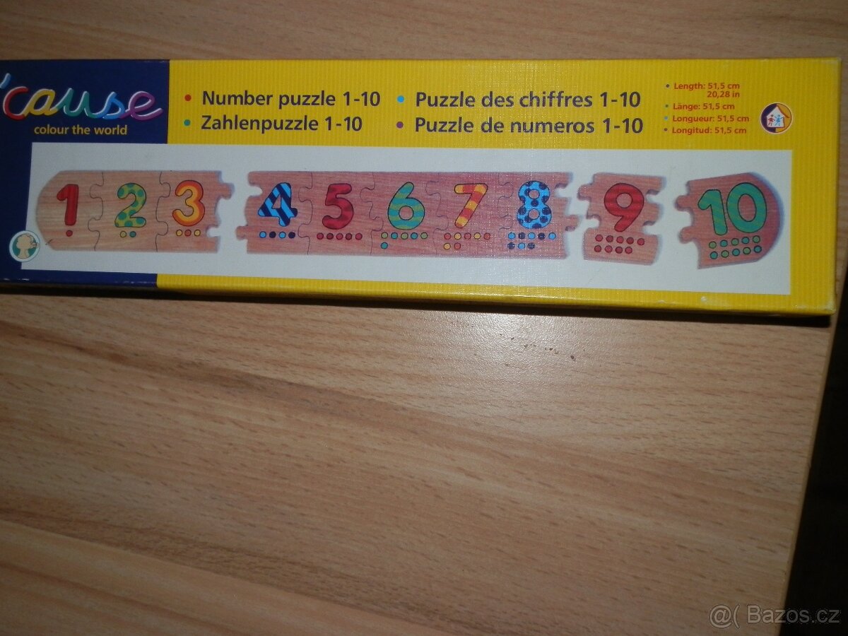 Dřevěné puzzle – Čísla 1 až 10