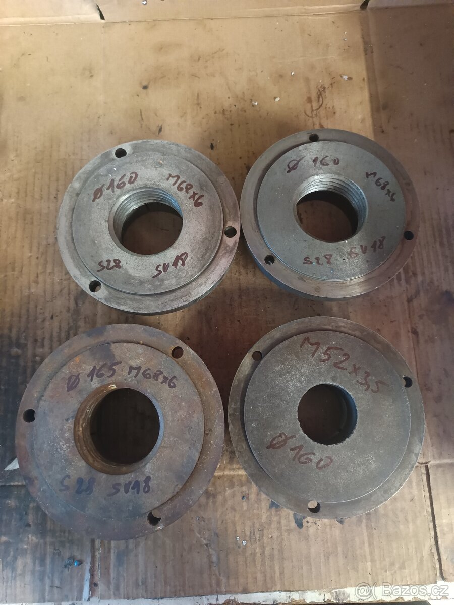 Příruby na soustruh