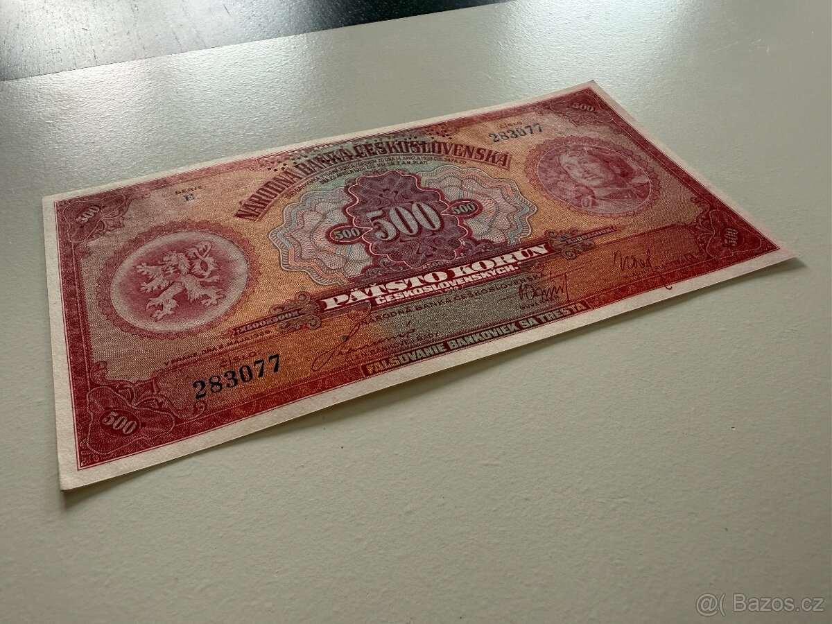Bankovka 500 Kčs 1925 série E