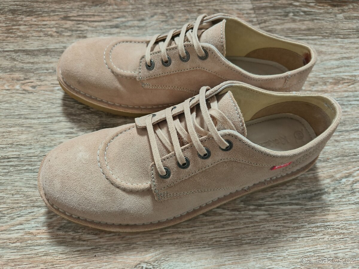 Nové Kožené semišové polobotky Kickers