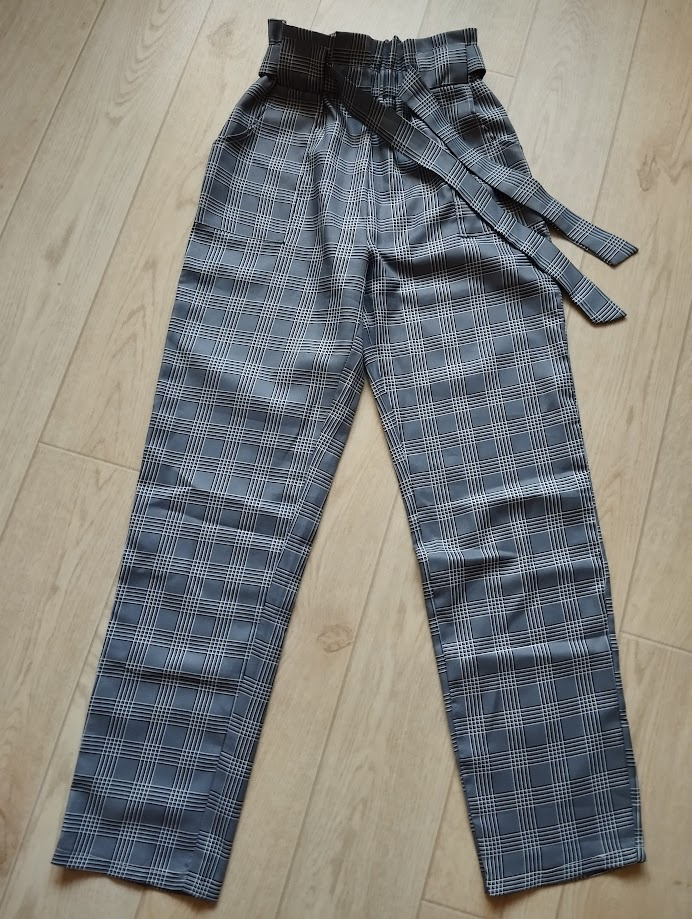 Kostkované kalhoty vel.36/38 // S-M