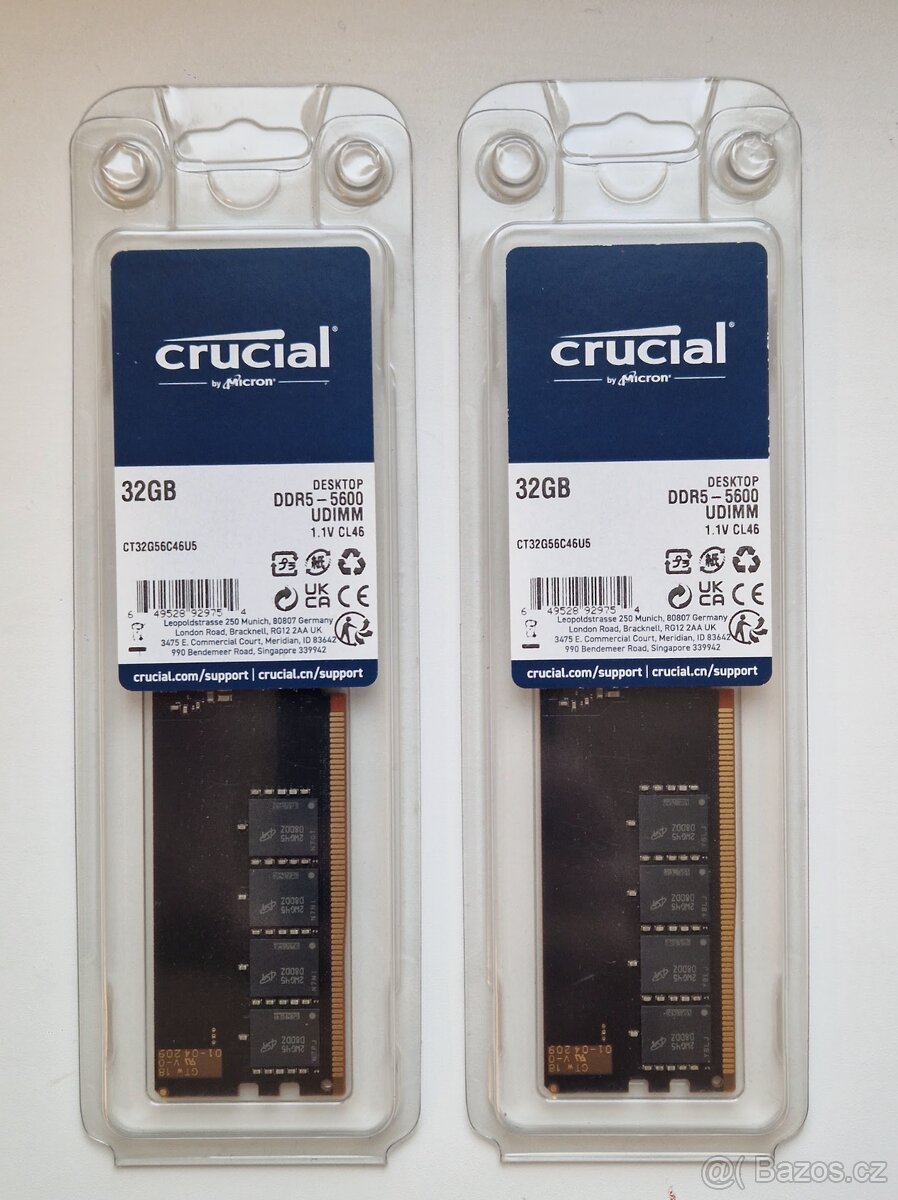 Crucial 64GB DDR5 5600 CL46 KIT (2x32GB)