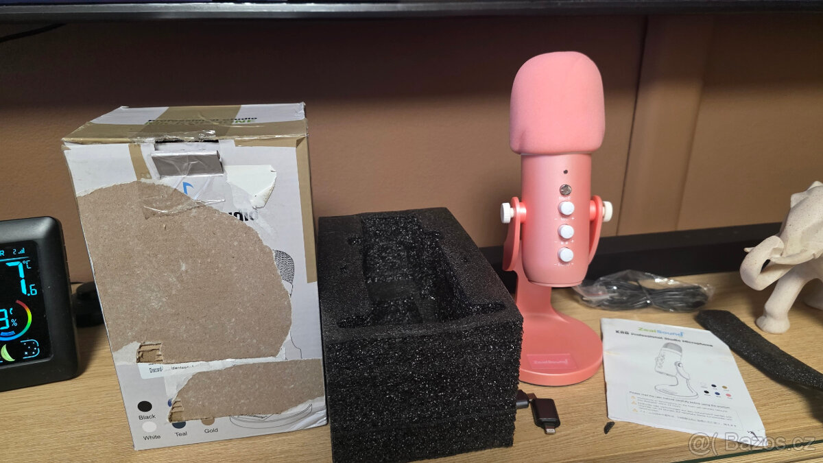 Profesionální Studiový mikrofon usb-c a na iPhone pink