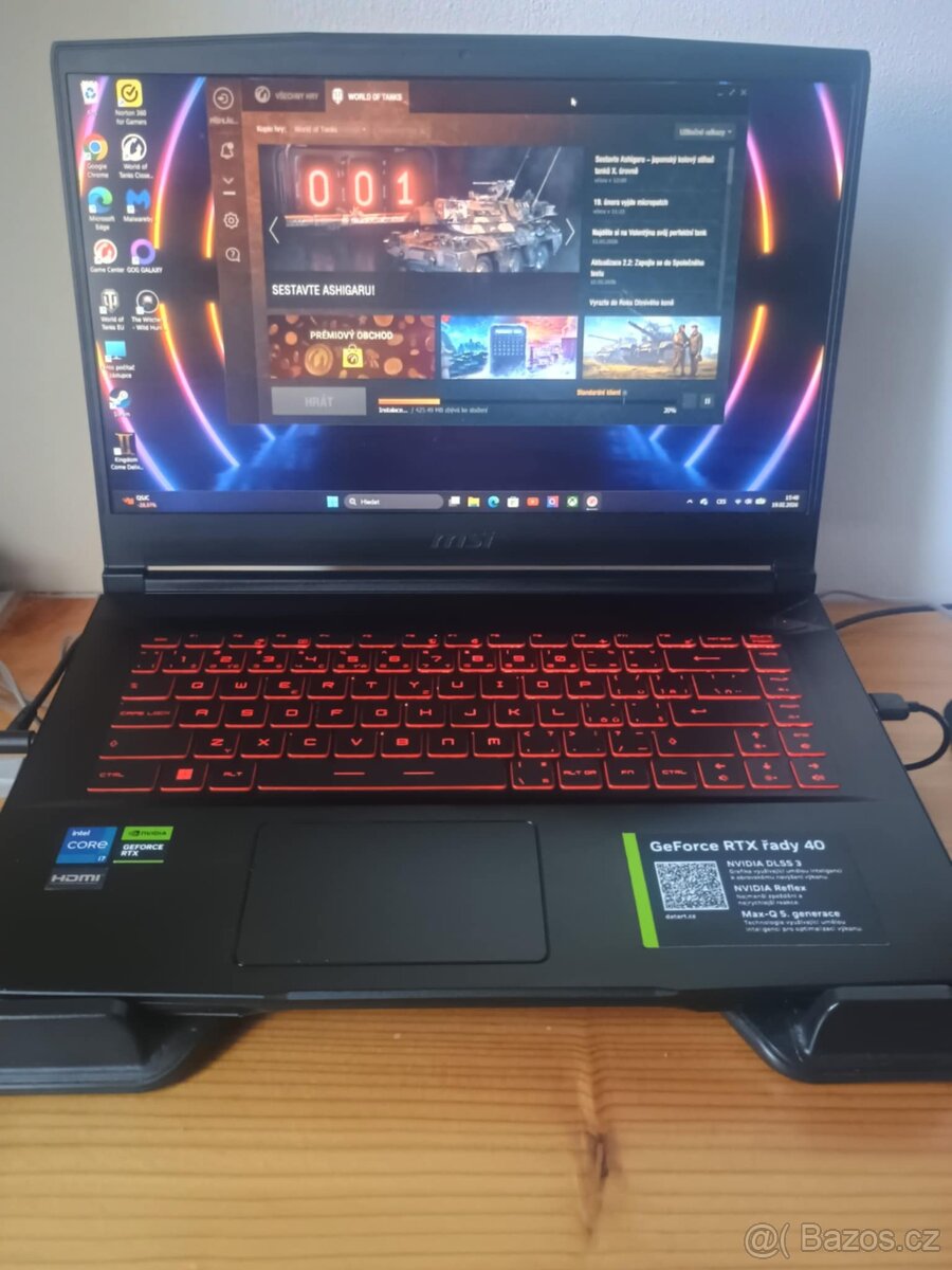 Notebook MSI v záruce