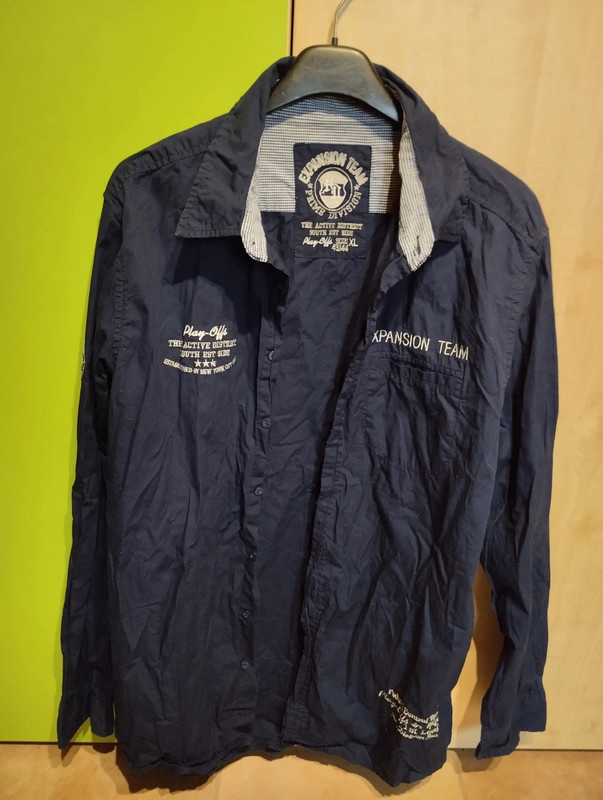 Pánská, tmavě modrá košile vel.XL, 43/44