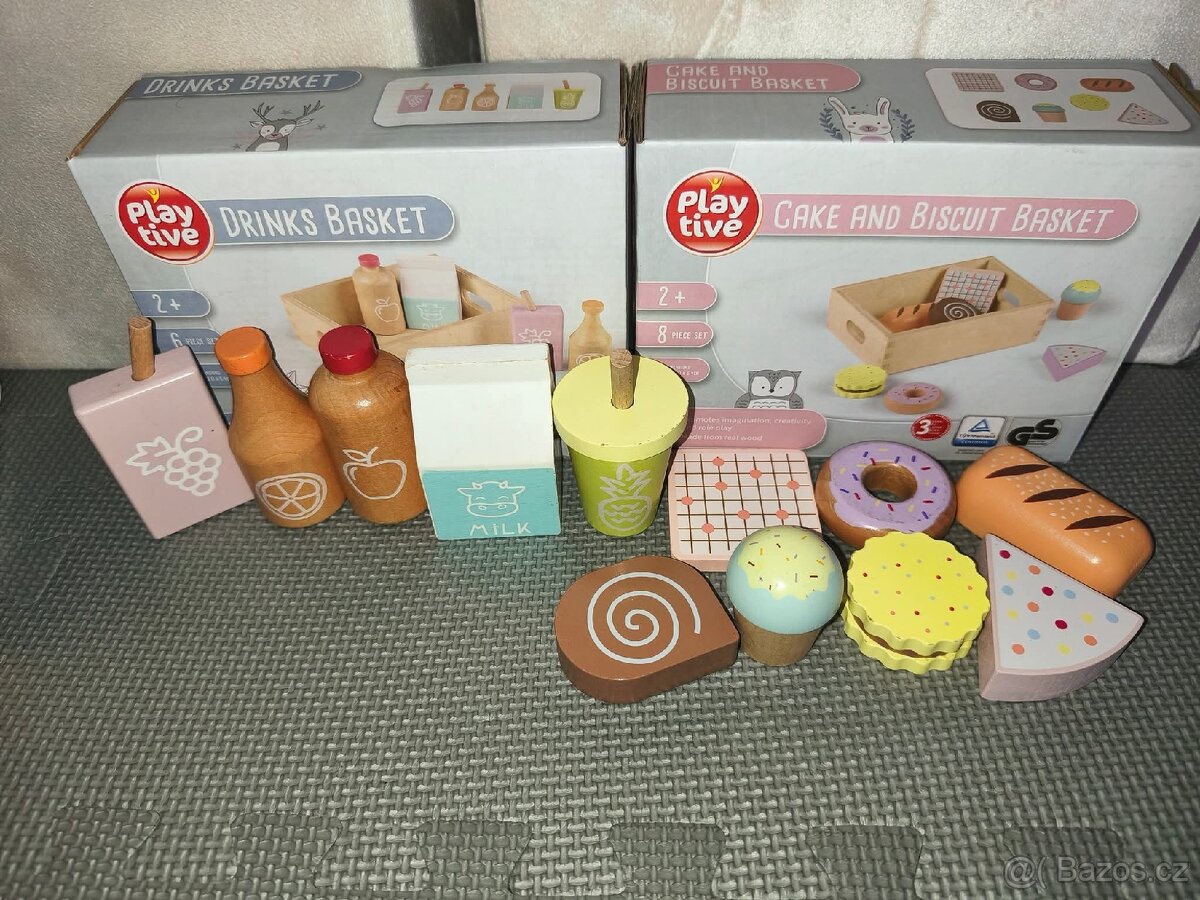 Drevene potraviny do detske kuchynky