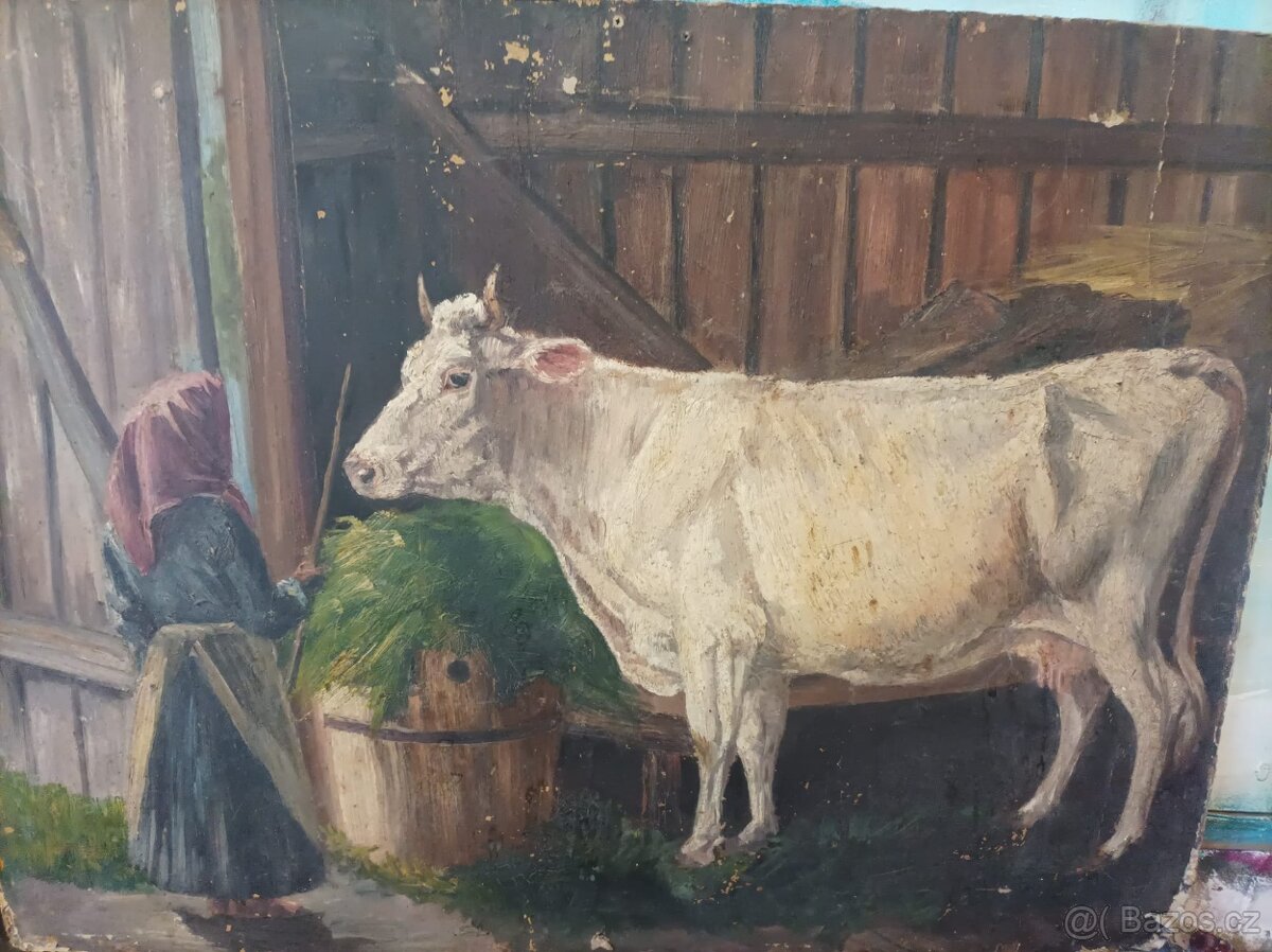 Obrazy - olej na plátně 19. století, nesignované