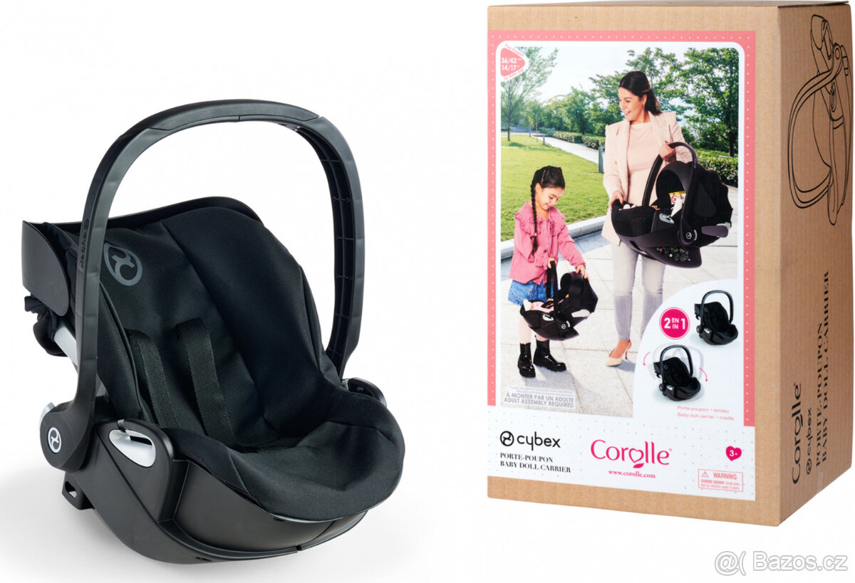 NOVY set kočárek pro panenku+autosedačka+peřinky+panenka