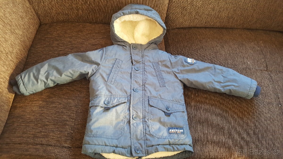 Zimní dětská bunda s kožíškem vel.92