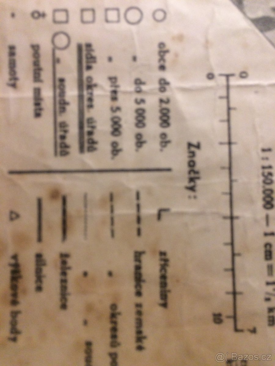 Mapa okresu Brodského z r.1931