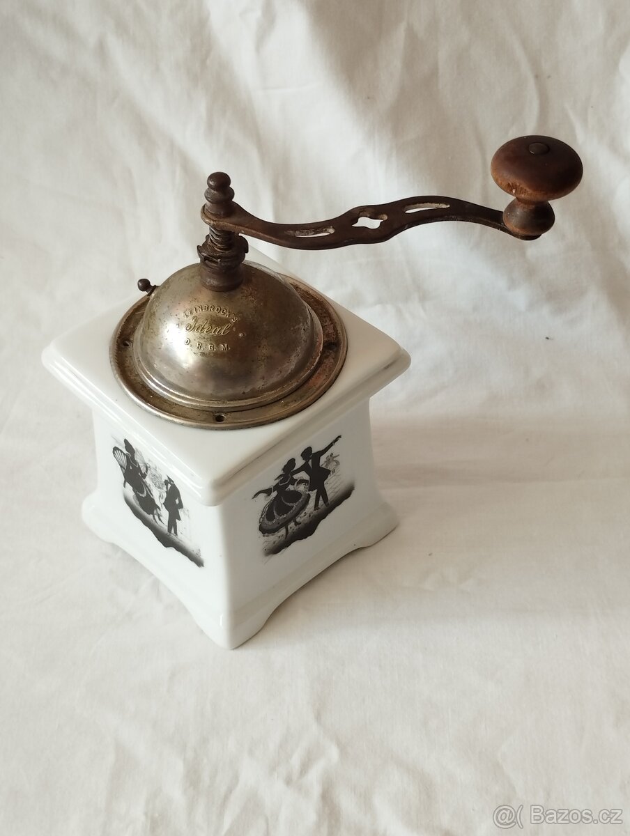 Starý porcelánový mlýnek LEINBROCK S