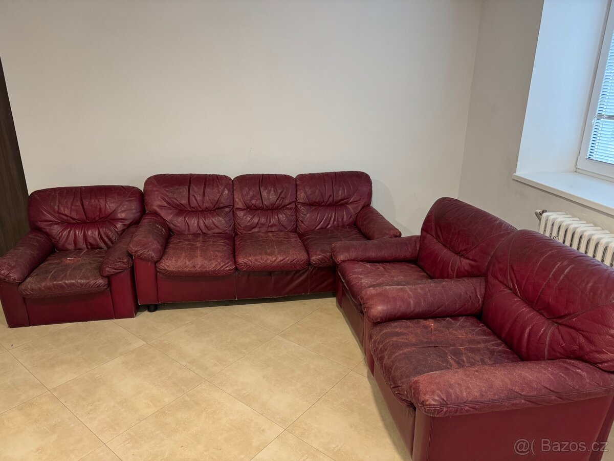 Prodám koženou sedací soupravu