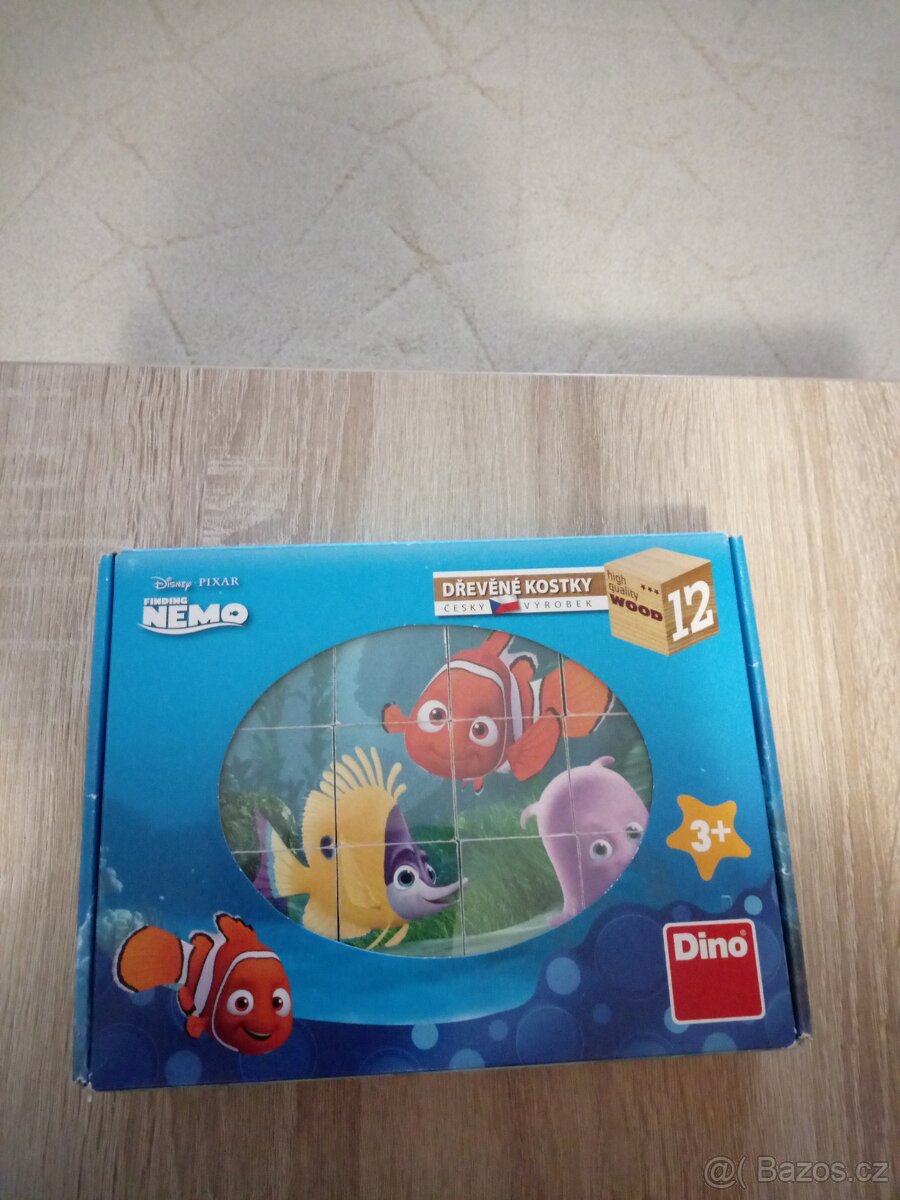Dřevěné kostky s obrázky - Hledá se Nemo