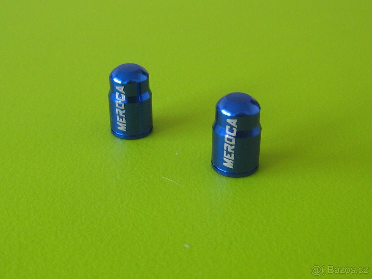 Nové hliníkové čepičky autoventilků na MTB Meroca,2-kusy