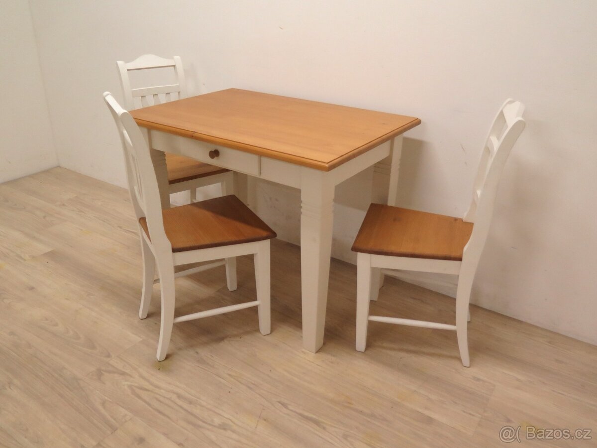 Stůl a židle ze smrkového masivu