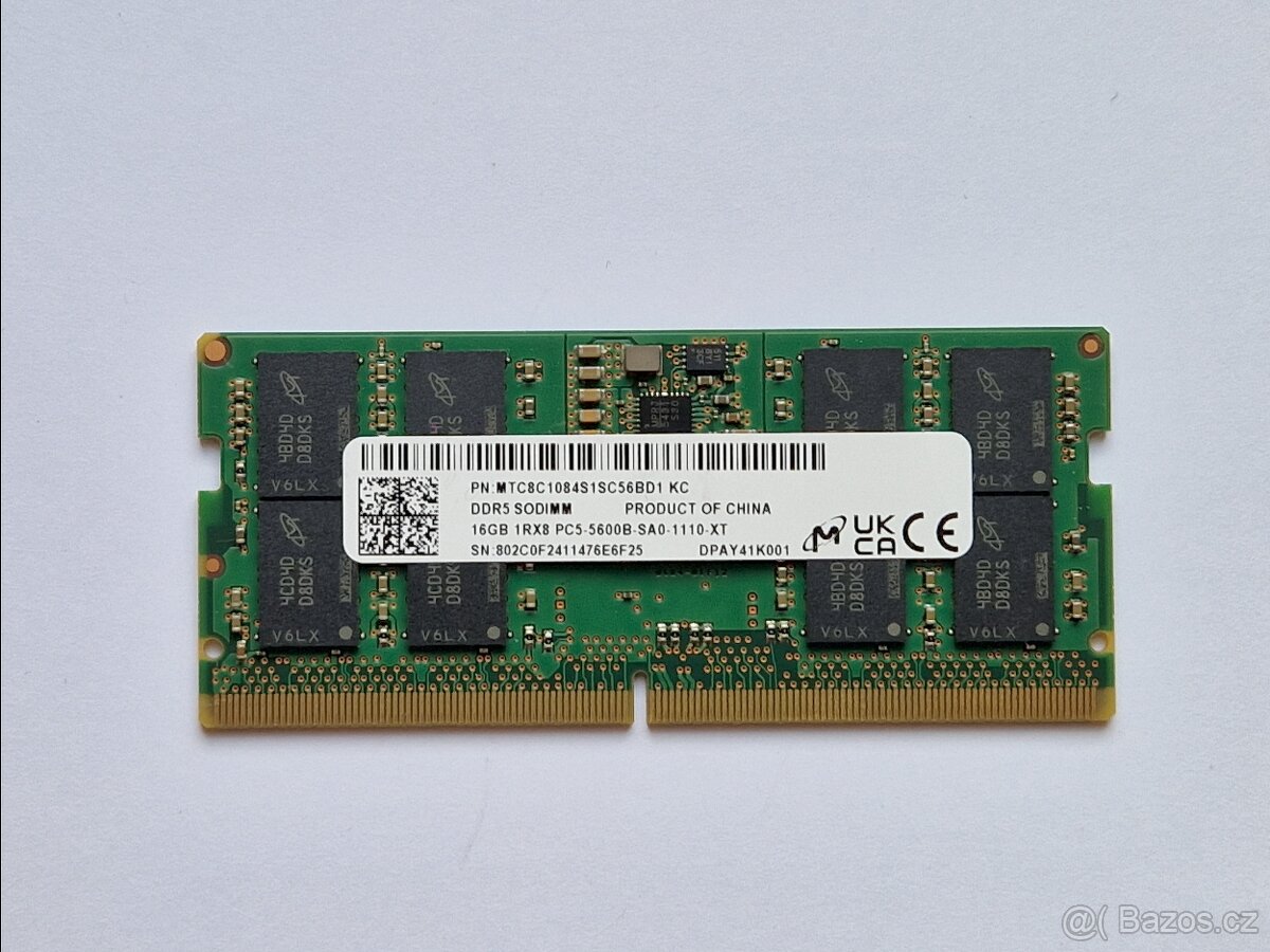 MICRON 16GB DDR5 5600 SO-DIMM CL46
