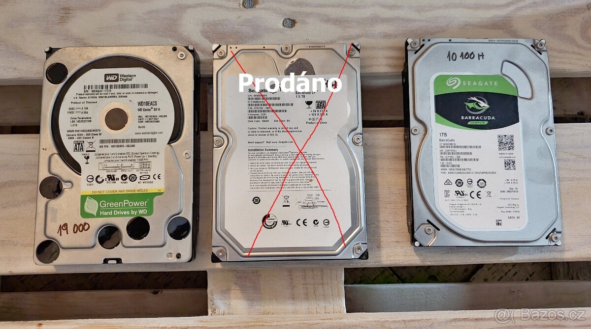 2x 1TB Sata do PC bez vadných sektorů.
