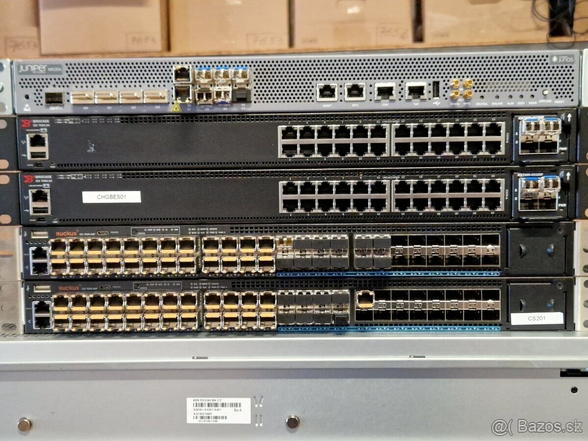Juniper MX204 + 2x ICX 7650-48F + 7450-24