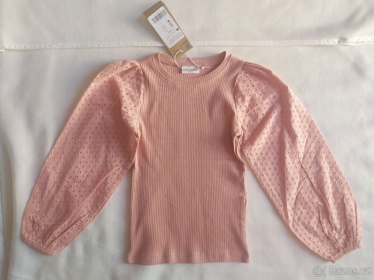 Dívčí halenka, dlouhý rukáv, madeira, Coccodrillo, 128