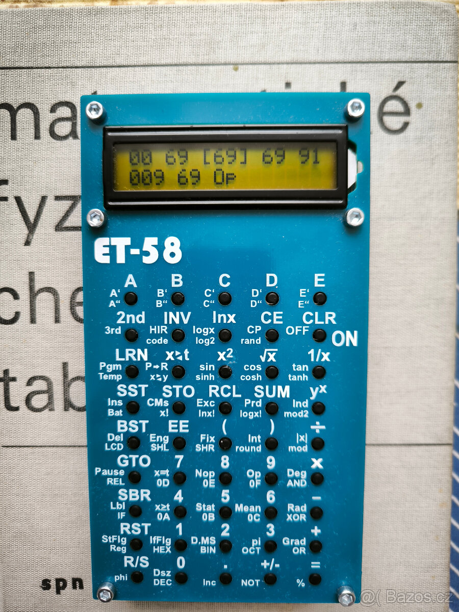 Kalkulačka ET58 obdoba TI-58/59