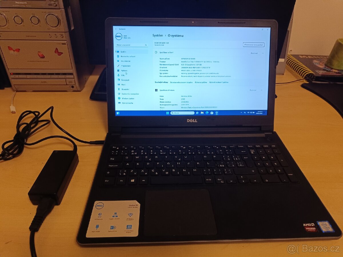 Dell Vostro 15, i3, 8GB, 500SSD, 2GB GPU, Win 11, adapt.