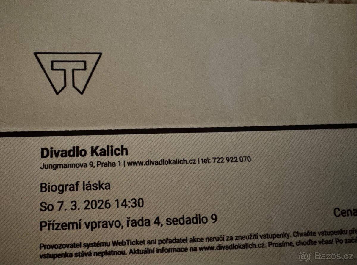 Divadlo Kalich Biograf láska 2ks