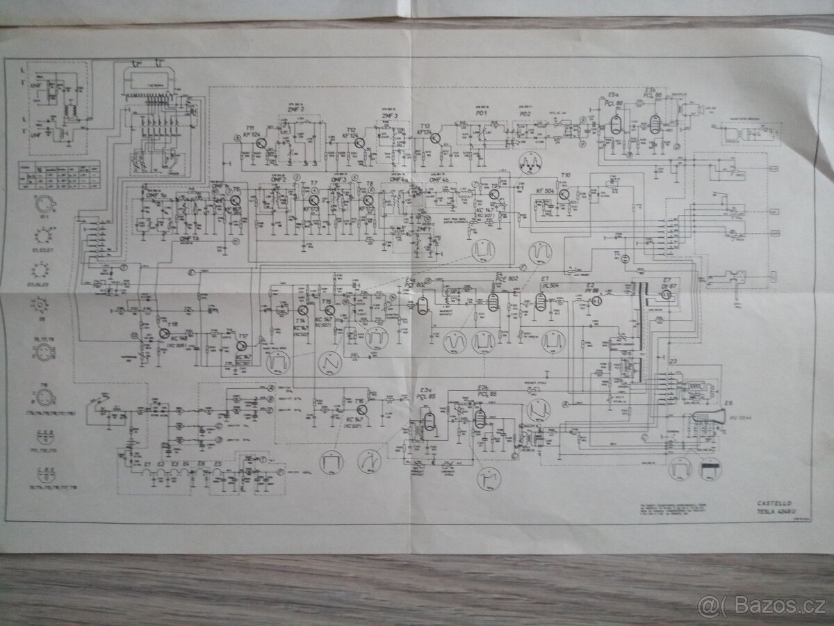 Retro plánky příručky od televize TESLA A KAROLÍNA