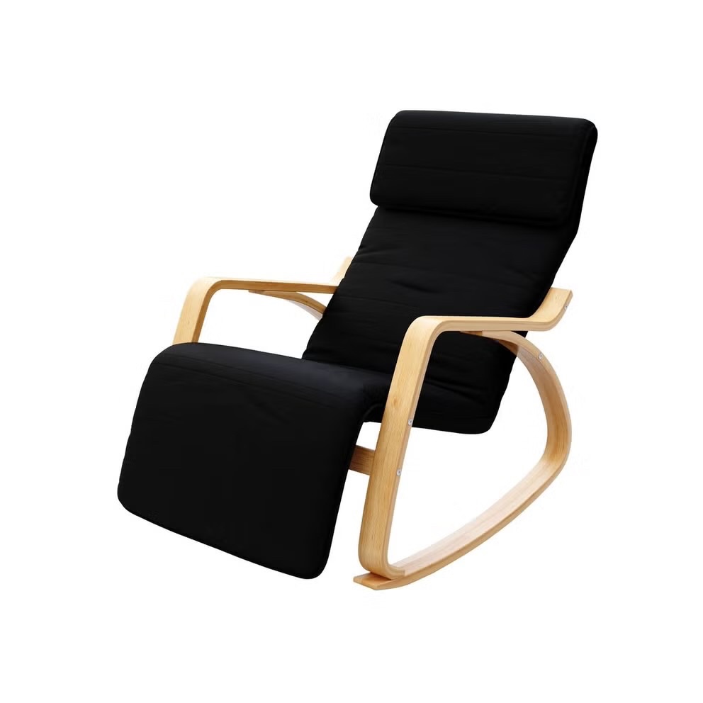 Houpací křeslo ELLAN, černé