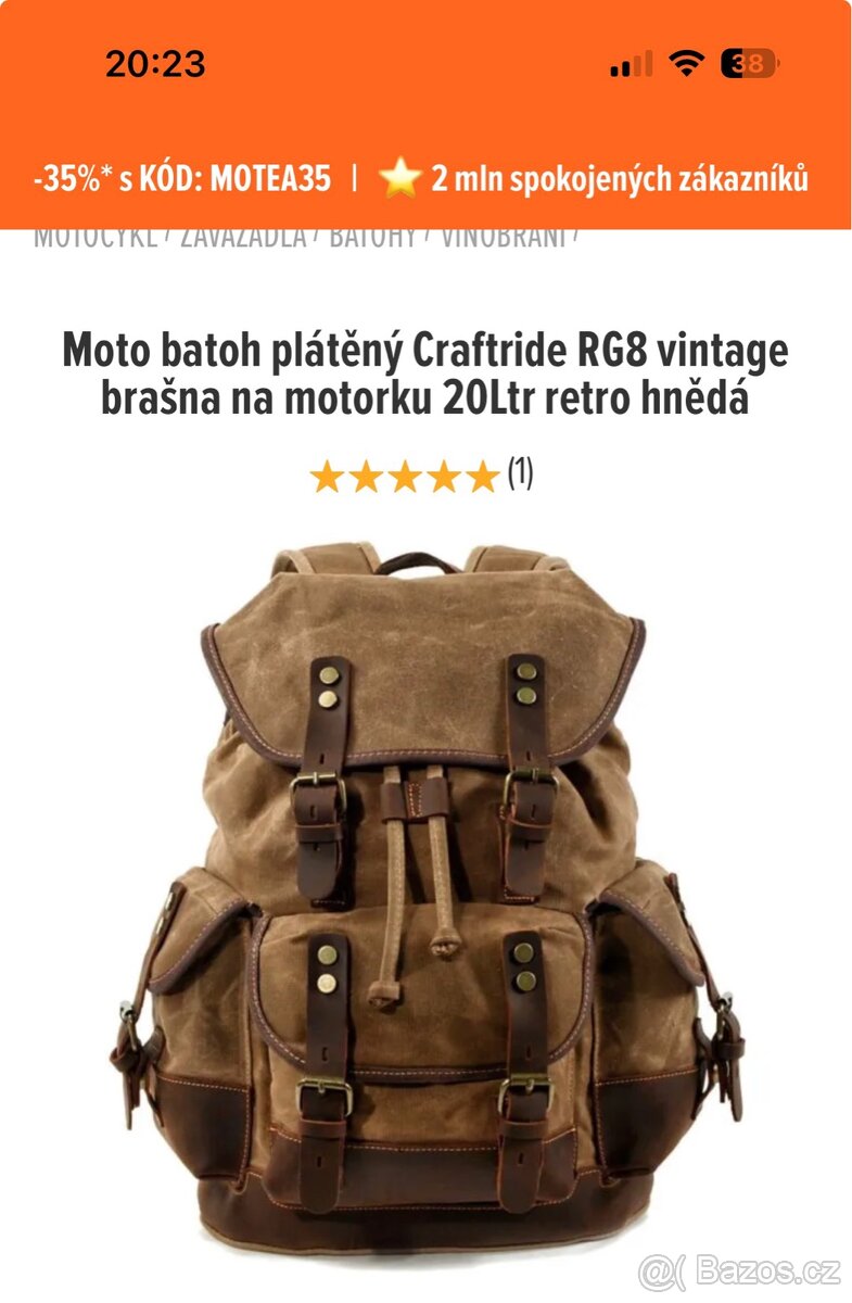 Moto batoh RG8 Vintage