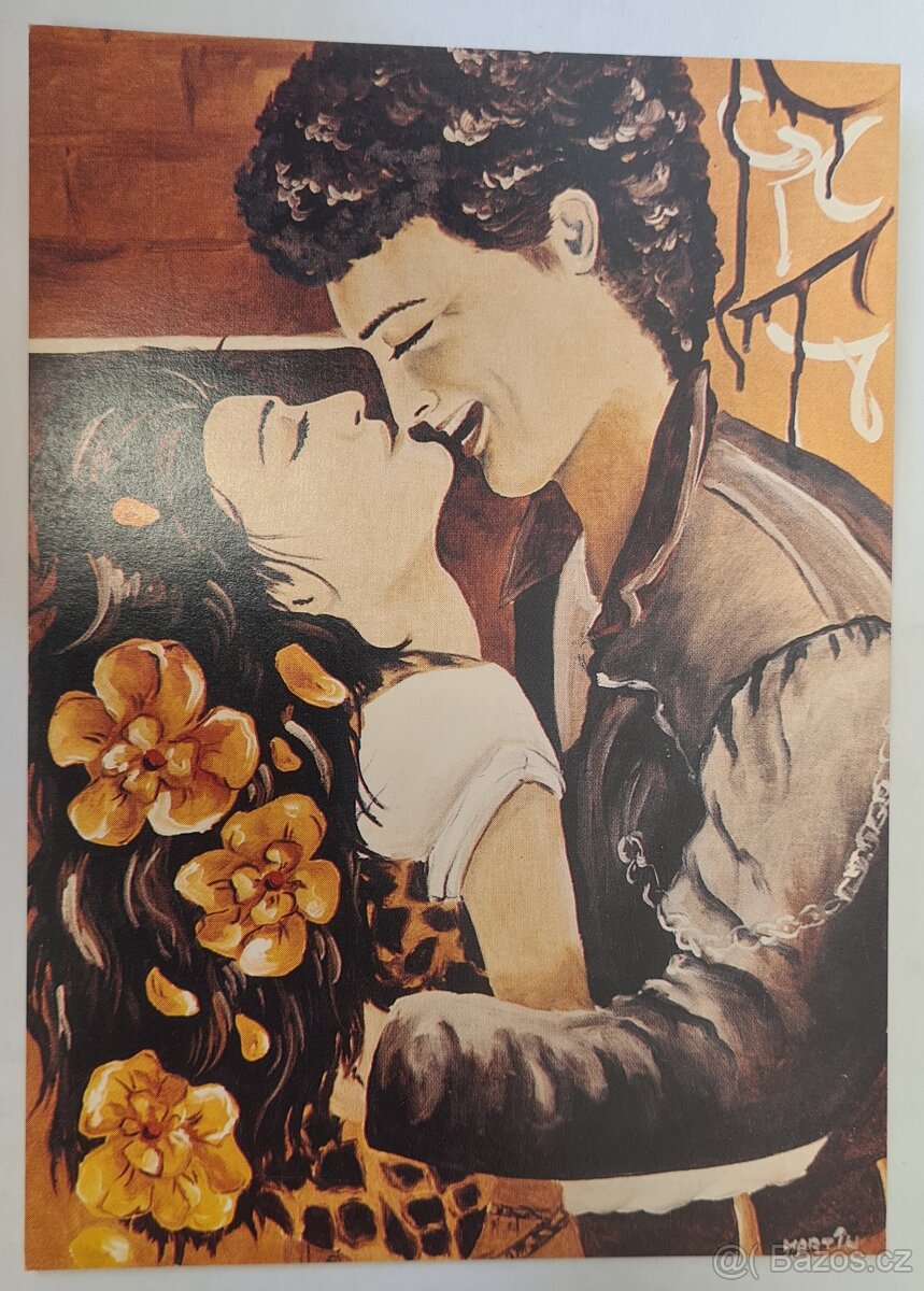 Pohlednice - malba zamilovaní