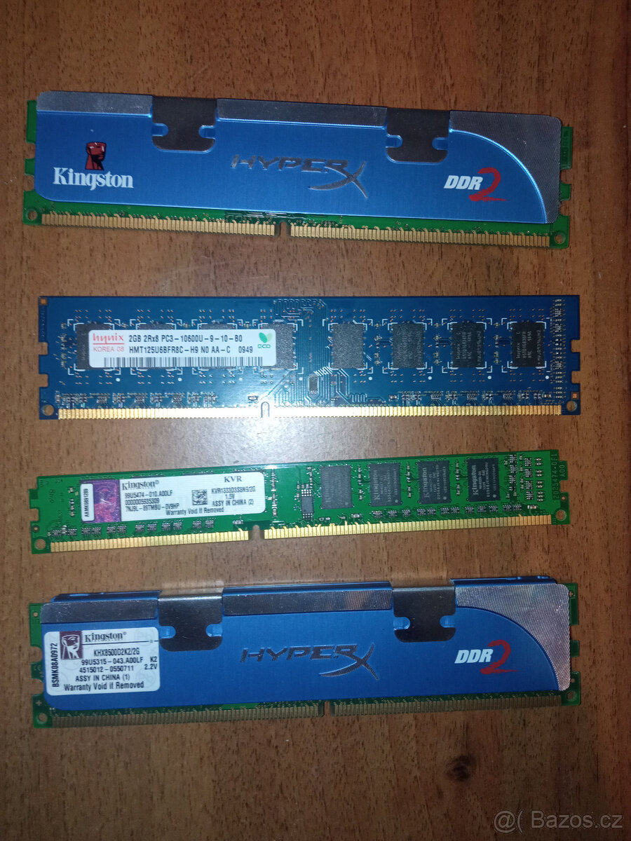 Paměť RAM DDR2 + DDR3