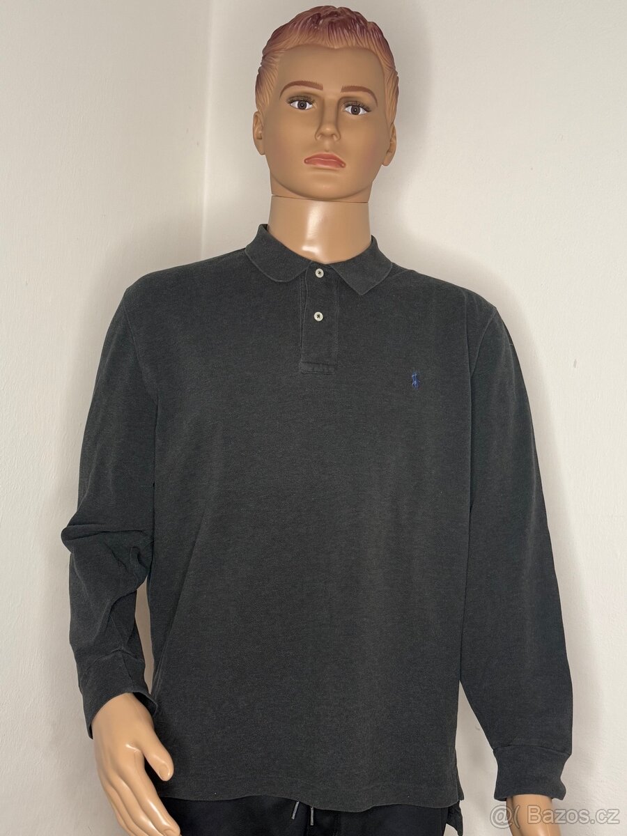 Pánské polo tričko Ralph Lauren dlouhý rukáv velikost L