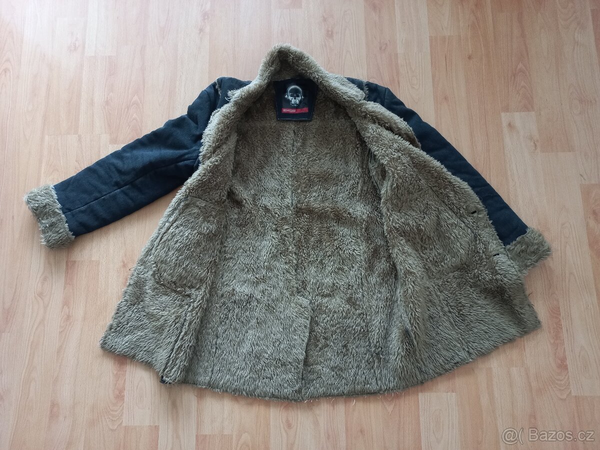 Pánský kabát zimní džínový