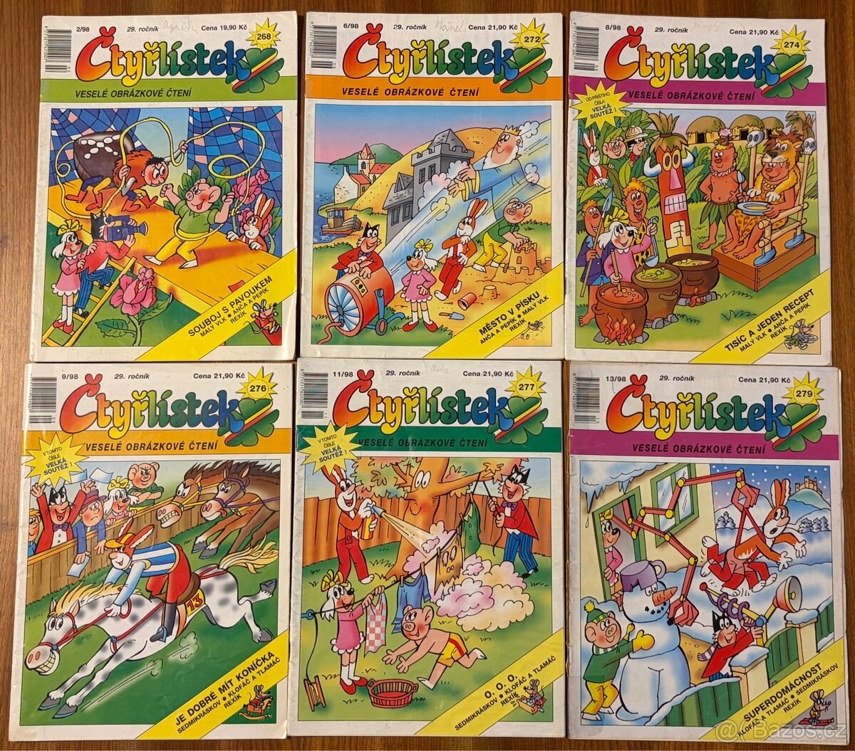 Čtyřlístek, 5 ks č. 268 až 277 (1998)